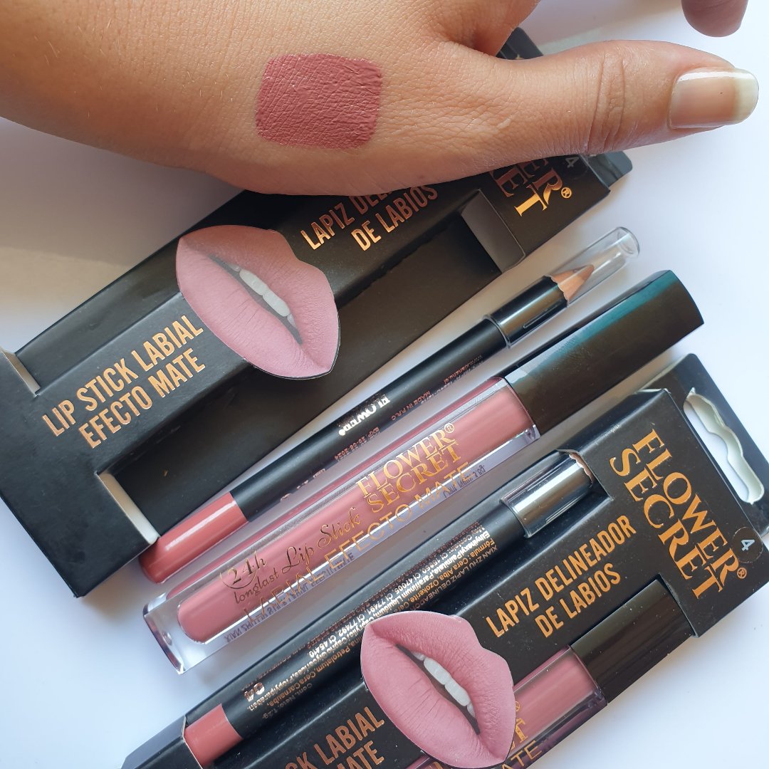 Flower secret lipstick and gloss set Matte