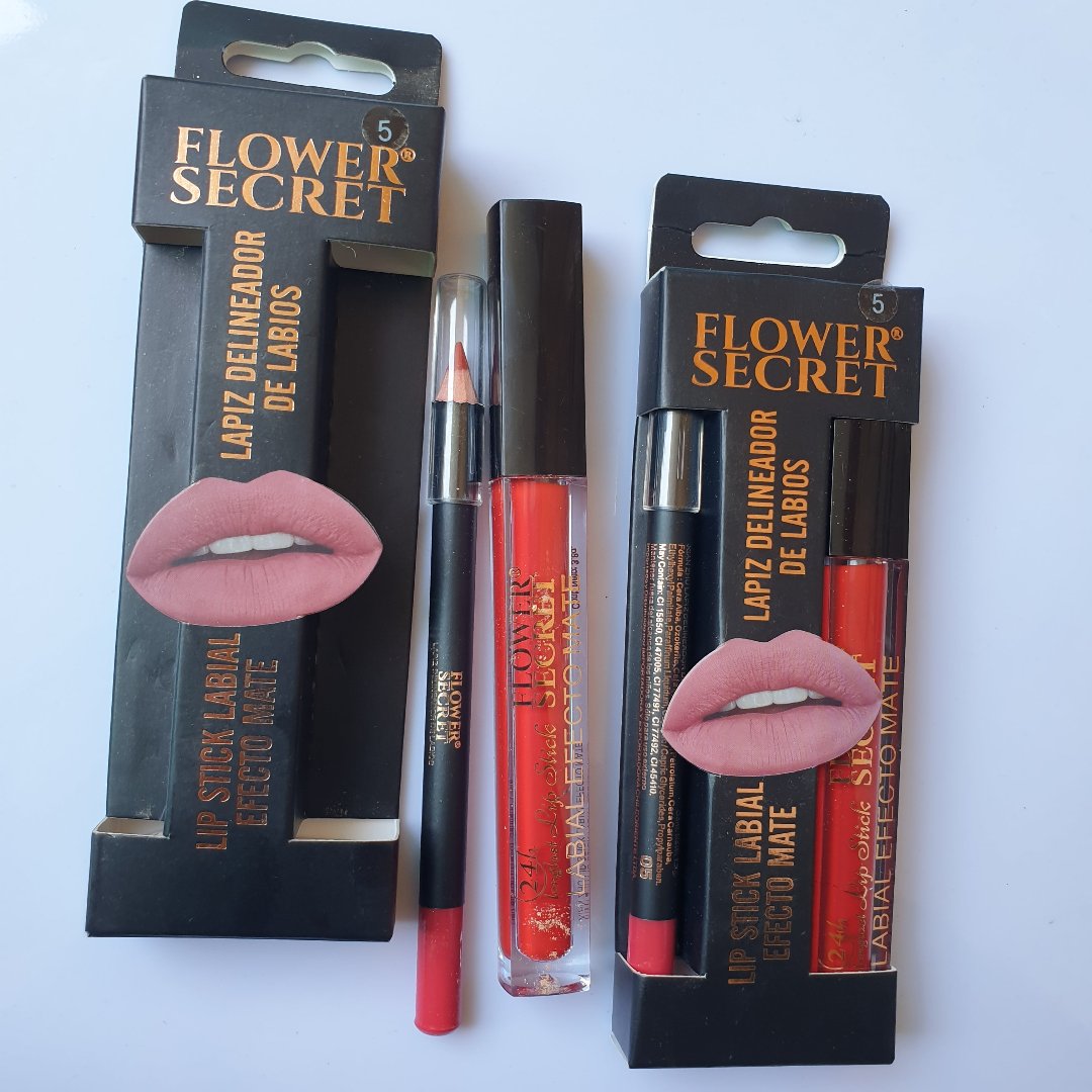 Flower secret lipstick and gloss set Matte