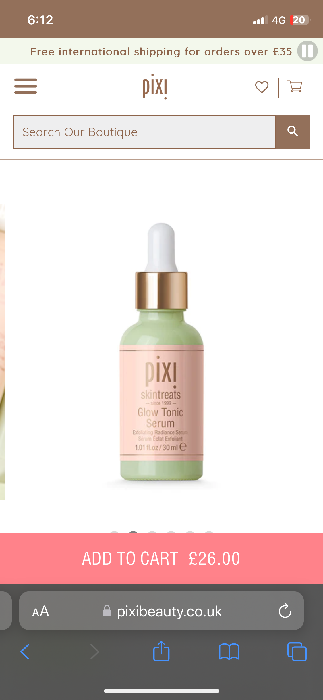 Pixi glow tonic  serum