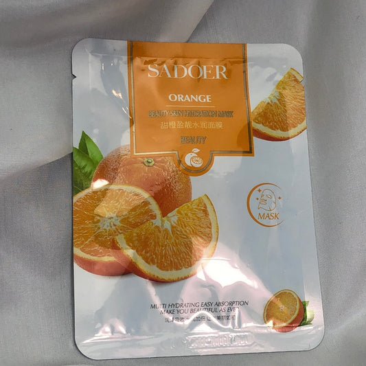 Sadoer orange beauty skin hydrating sheet mask