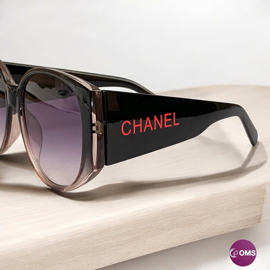 Chanel Sunglasse + Leather Pouch & Box