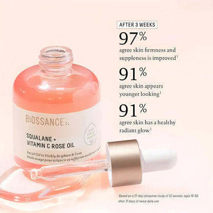 Biossance Squalan + Vitamin C Rose Oil 30ml - serum