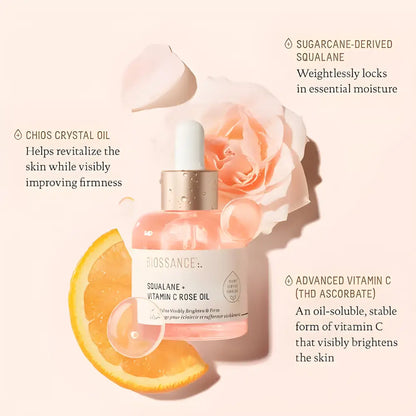 Biossance Squalan + Vitamin C Rose Oil 30ml - serum