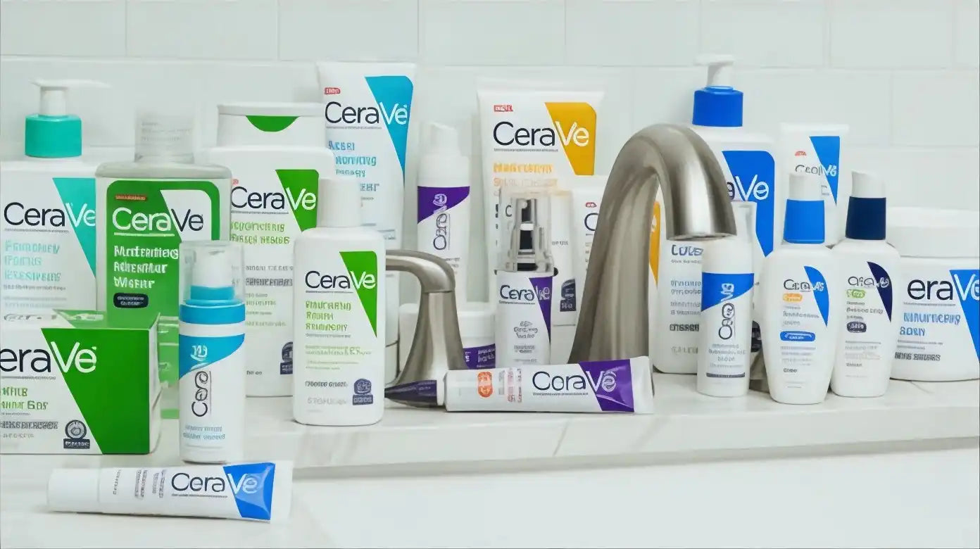 Cerave skincare products.