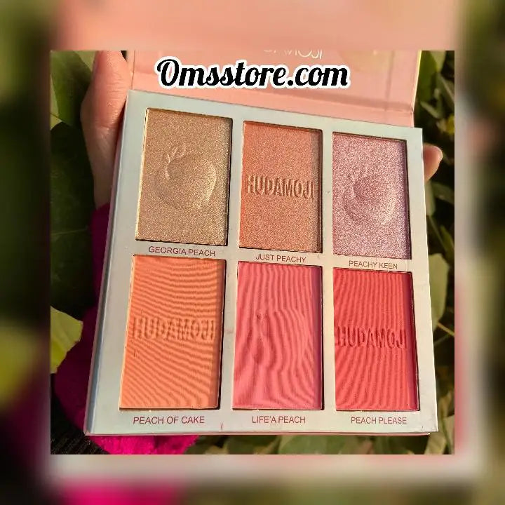 HUDAMOJI Highlighter & Blush Pallet - blush pallete