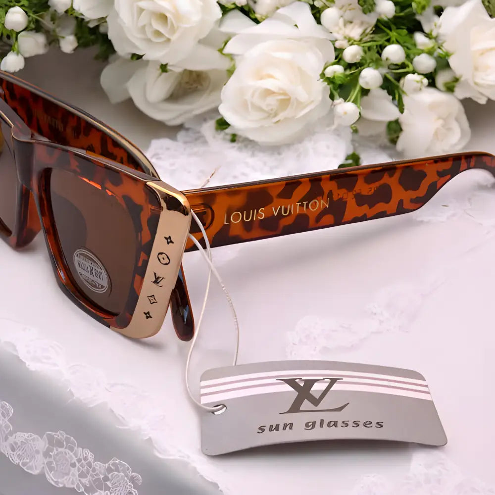 Louis Vuitton Sunglasse + Leather Pouch & Box - sunglasses