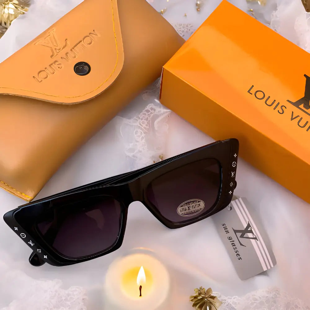 Louis Vuitton Sunglasse + Leather Pouch & Box - sunglasses