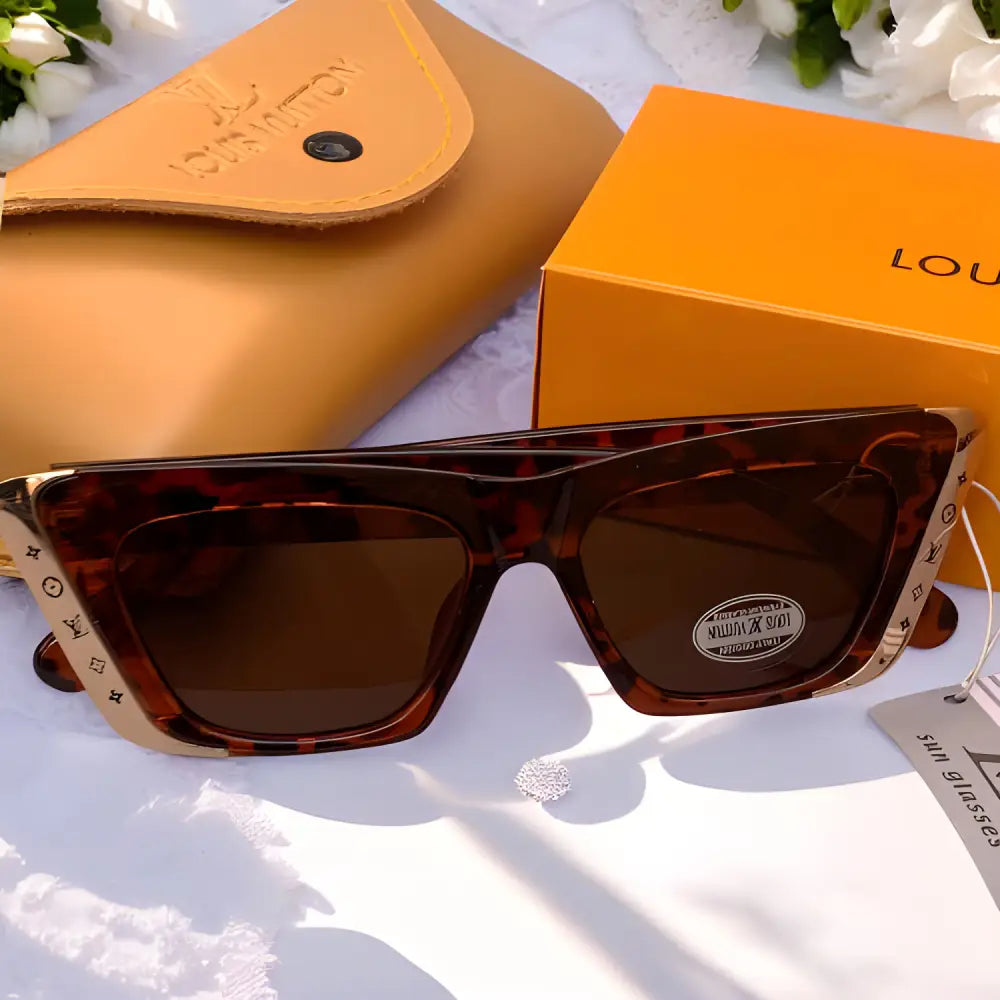 Louis Vuitton Sunglasse + Leather Pouch & Box - sunglasses