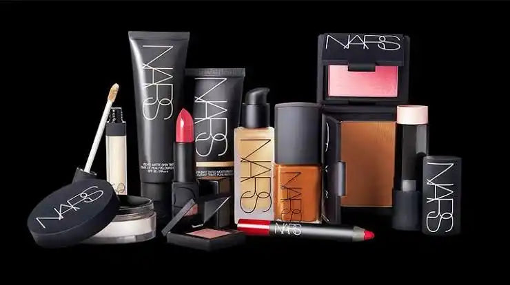 NARS makeup product assortment.