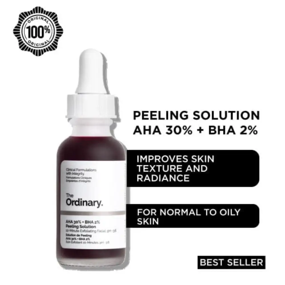 THE ORDINARY PEELING SOLUTION AHA 30% + BHA 2% - 30ML - skincare